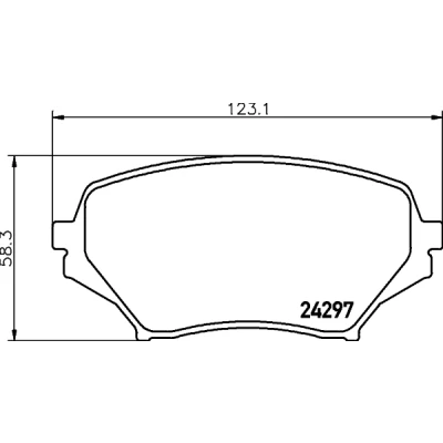 Kuva HELLA 8DB 355 006 771 Jarrupalat Ei kulumisenilmaisimelle