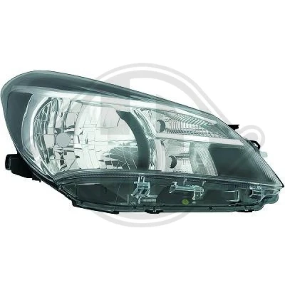 Kuva DIEDERICHS 6607182 Ajovaloumpio Oikea H4 ilman valokorkeussäätimen moottoria TOYOTA: Yaris III Hatchback