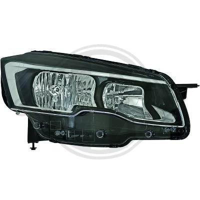 Kuva DIEDERICHS 4244182 Ajovaloumpio Oikea H7/H7 ilman valokorkeussäätimen moottoria PEUGEOT: 508 I SW, Sedan