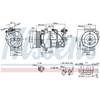 Kuva NISSENS 890126 Ilmastoinnin Kompressori 6SEL14C 12 PAG 46 R 134a RENAULT: MEGANE 3 Grandtour, GRAND SCENIC