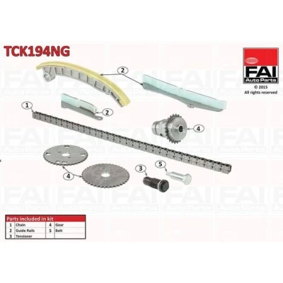 Kuva FAI AutoParts TCK194NG Jakoketjusarja ilman tiivisteitä, Hammaspyörillä Hammaspyörällä Yksinkertainen, Niittiketju CITROËN: Jumper II Bussi