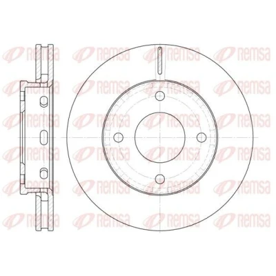 Kuva REMSA 6680.10 Jarrulevyt Etuakseli 256, 256 24 4 Tuuletettu MITSUBISHI: Colt 6, VI CZC Cabriolet, SMART: Forfour I