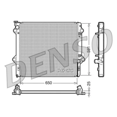 Kuva DENSO DRM50046 Jäähdytin Alumiini 650 591 25 TOYOTA: Land Cruiser Prado 120