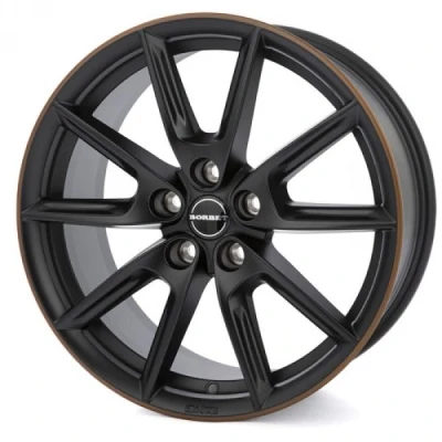 Kuva BORBET LX19 Black Matt Rim Copper 8x19 5/112 ET44 B66.5 Alumiinivanteet