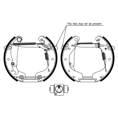 Kuva TEXTAR Shoe Kit Pro 84058100 Jarrukenkäsarja, Rumpujarru Pyörän jarrun sylinterillä, Säätöelementillä