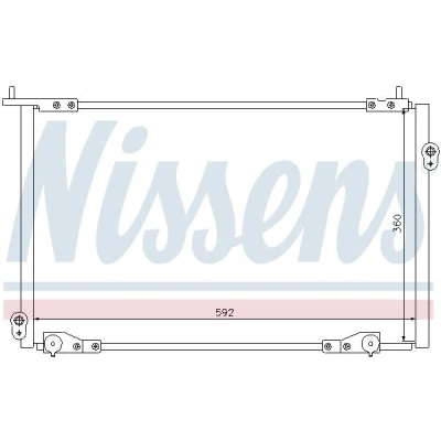 Kuva NISSENS 94736 Ilmastoinnin Lauhdutin ilman vedenerotinta Alumiini 592 R 134a HONDA: ACCORD 6 Limousine, 5