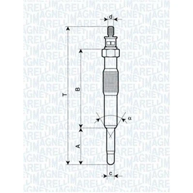 Kuva MAGNETI MARELLI 062900017304 Hehkutulppa 11V 10A M10X1 RENAULT: Scénic 1