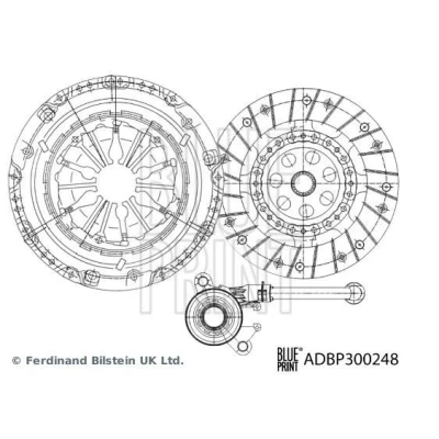 Kuva BLUE PRINT ADBP300248 Kytkinpaketti kolmiosainen synteettinen rasva, Irroitusmekanismilla 226mm