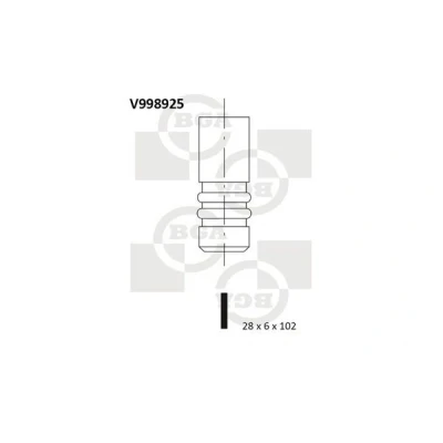Kuva Pakoventtiili AUDI, SEAT, SKODA, VW OE 06D109611H, 06D109611K, 06D109611L