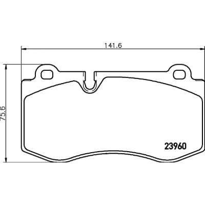 Kuva HELLA 8DB 355 011 401 Jarrupalat Kulumisenilmaisemelle MERCEDES BENZ: E sarja Sedan, T modell, S Sedan