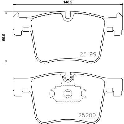 Kuva HELLA 8DB 355 015 781 Jarrupalat Kulumisenilmaisemelle BMW: 3 Touring, Sedan, 1 Hatchback