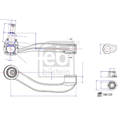 Kuva Raidetangon pää, Etuakseli, oikea VW CRAFTER Buss, Flak/chassi, Skåp, GRAND CALIFORNIA Camper OE 2N0 423 812, 65.46710.0002