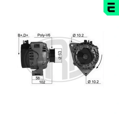Kuva Laturi citroën, fiat, lancia, peugeot, suzuki OE 31400 65G00, 5705 L6, L7