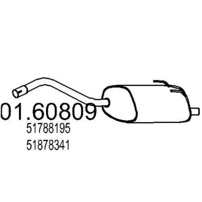Kuva MTS 01.60809 Takaäänenvaimennin 920 FIAT: Panda II Hatchback