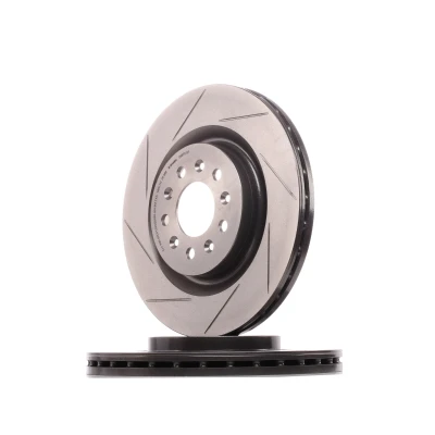 Kuva BREMBO COATED DISC LINE 09.8781.21 Jarrulevyt 330 28 5 tuuletettu sisältä, lovella pinnoitettu hiiliteräs Ruuveilla