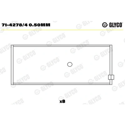 Kuva GLYCO 71 4278/4 0.50mm Kiertokangen Laakeri MAZDA: 6 Farmari, 626 3 Coupe, III Sedan