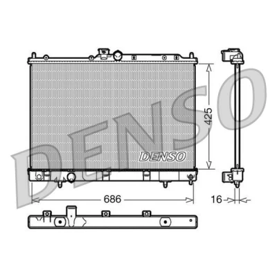 Kuva DENSO DRM45031 Jäähdytin Alumiini 425 686 16