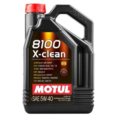 Kuva Motul 8100 X clean 5W 40 5l Moottoriöljy 109226 BMW: 5 Sedan, Touring, VOLKSWAGEN: Transporter 5, Multivan (7HM, Passat B6 Variant