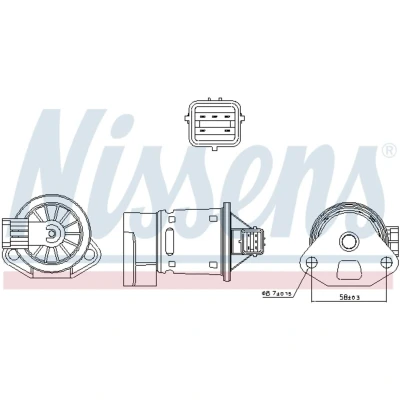 Kuva NISSENS 98246 EGR Venttiili DAEWOO: Nubira Sedan