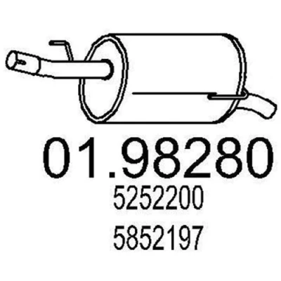 Kuva MTS 01.98280 Takaäänenvaimennin 700 OPEL: Meriva A