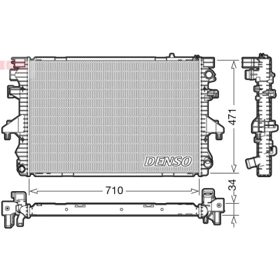 Kuva DENSO DRM32040 Jäähdytin 710 495 34 VOLKSWAGEN: Multivan 5 (7HM, Transporter