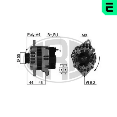 Kuva ERA 210374A Laturi 14V 70A HYUNDAI: Getz, KIA: Picanto I