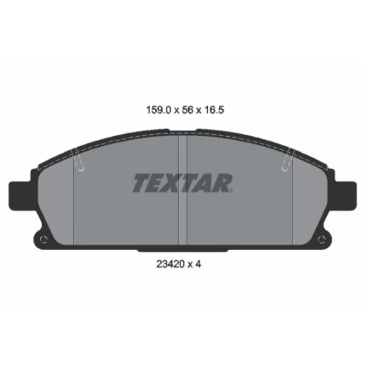 Kuva TEXTAR 2342004 Jarrupalat Ei kulumisenilmaisimelle NISSAN: X Trail