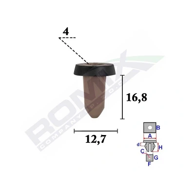 Kuva ROMIX C70601 Suoja /Koristelista SEAT: Exeo Sedan, AUDI: Q5, A6 C6 Avant, A4 B6 SKODA: Octavia II Hatchback