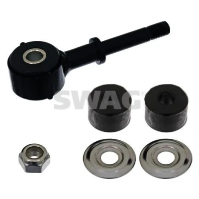 Kuva SWAG 81 94 2979 Koiranluu Etuakseli, vasen, oikea M10 x 1,25 aluslaatat, laakerilla, mutterilla Teräs Musta TOYOTA: Land Cruiser 100