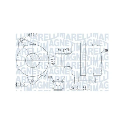 Kuva MAGNETI MARELLI 063732142010 Laturi 14V 100A