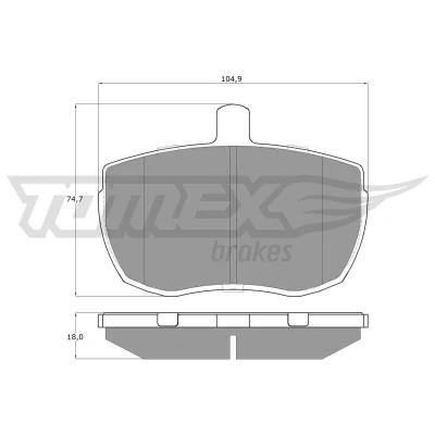Kuva TOMEX brakes TX 11 21 Jarrupalat Etuakseli LAND ROVER: Defender SUV, Range Rover 1, FORD: Transit Mk2 Flatbed Kuorma auto/Alusta