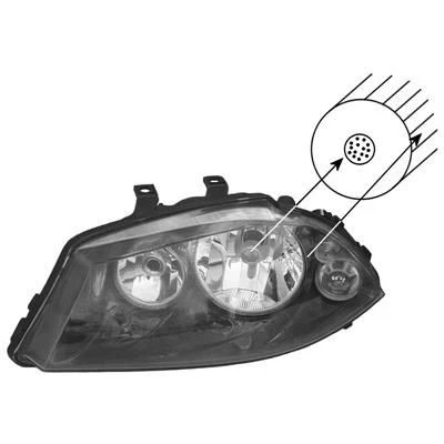 Kuva VAN WEZEL 4917963 Ajovaloumpio Vasen H7, H3 Savunharmaa Oikeanpuoleiselle liikenteelle ilman valokorkeussäätimen moottoria PK22s SEAT: Ibiza 3