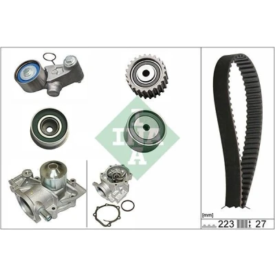Kuva INA 530 0426 30 Vesipumppu + Jakohihnasarja Vesipumpulla SUBARU: Legacy 3, Forester II, Outback III