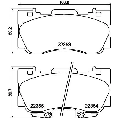 Kuva HELLA 8DB 355 040 671 Jarrupalat akustisella kulumavaroittimella Tarvikkeilla FORD USA: Mustang Mk6 Coupe