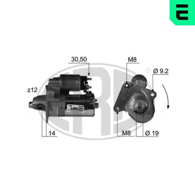 Kuva ERA 220366A Starttimoottori 12 1,4 FORD: FIESTA 6, 5, Fusion Farmari, MAZDA: 2 Hatchback