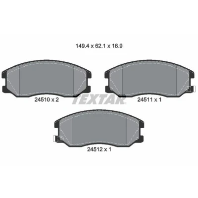 Kuva TEXTAR 2451001 Jarrupalat akustisella kulumavaroittimella CHEVROLET: Captiva, OPEL: Antara