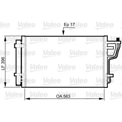 Kuva VALEO 814351 Ilmastoinnin Lauhdutin Vedenerottimella Alumiini 396 R 134a KIA: cee‘d I Hatchback, Farmari, HYUNDAI: i30 Farmari