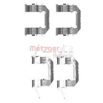 Kuva METZGER 109 1722 Tarvikesarja, Jarrupala NISSAN: Qashqai / Qashqai+2 I, NP300 Navara Pick up, Pathfinder 3