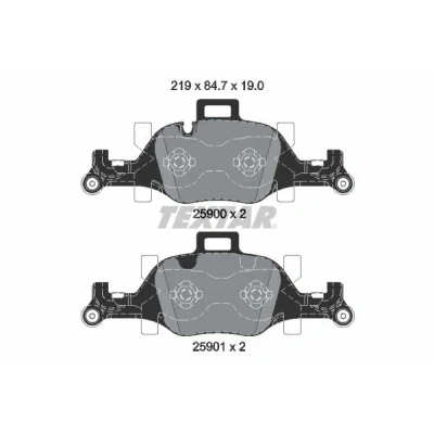 Kuva TEXTAR 2590002 Jarrupalat Kulumisenilmaisemelle Tasauspainoilla BMW: 7