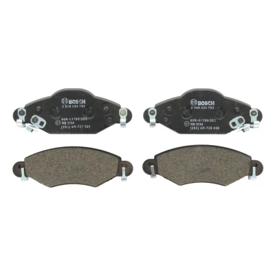 Kuva BOSCH 0 986 424 788 Jarrupalat Low Metallic akustisella kulumavaroittimella asennusohjeella TOYOTA: Yaris I Hatchback