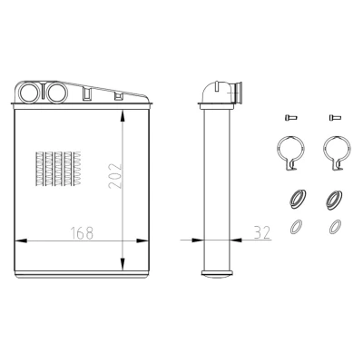 Kuva NRF 54410 Lämmityslaitteen Kenno ilman johtoa, Tiivisterenkaalla