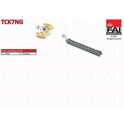 Kuva FAI AutoParts TCK7NG Jakoketjusarja ilman tiivisteitä, hammaspyöriä Yksinkertainen, Niittiketju PEUGEOT: 207 Hatchback, 308 I SW