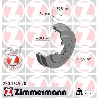 Kuva ZIMMERMANN 250.1749.20 Jarrurumpu 244