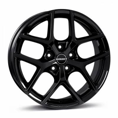 Kuva BORBET Y Black Glossy 7x17 5/108 ET42 B72.6