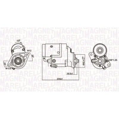 Kuva MAGNETI MARELLI 063721154010 Starttimoottori 12 2,2 10 TOYOTA: HIACE 4 Bus, Kasten, Land Cruiser Prado 70 SUV