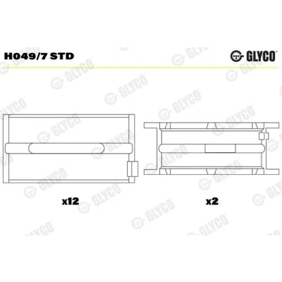 Kuva GLYCO H049/7 STD Kampiakselin Laakeri