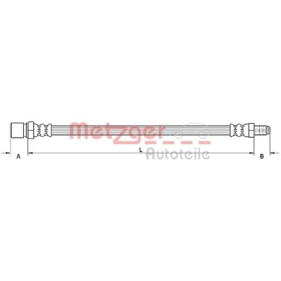 Kuva METZGER 4110805 Jarruletku 360 ABARTH: 500 / 595 695 Hatchback