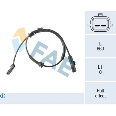 Kuva FAE 78569 ABS anturi Hall 2 660 RENAULT: LAGUNA 2, Grandtour