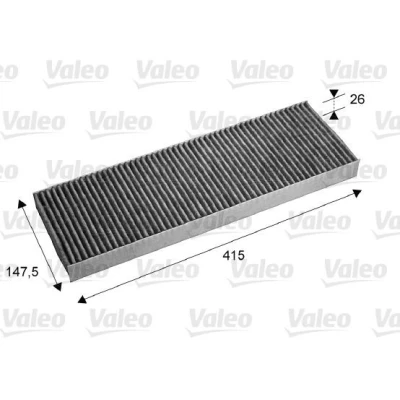 Kuva VALEO CLIMFILTER PROTECT 715675 Raitisilmasuodatin Aktiivihiilisuodatin 411 145 25 OPEL: Vectra B Farmari, Sedan, CC