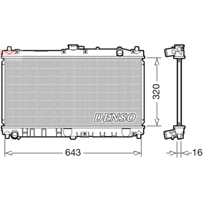 Kuva Denso DRM44031 Jäähdytin,moottorin jäähdytys